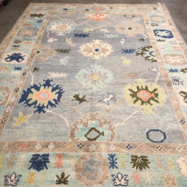 Modern Turkish Oushak Rug - 9x12