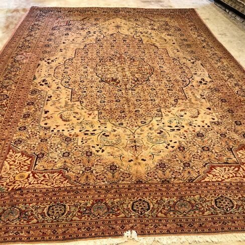Antique Haji Jalili Tabriz Rug - 9x12