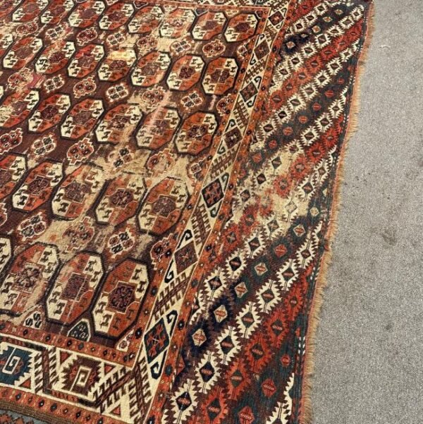 Antique Turkmen Rug - 9x5