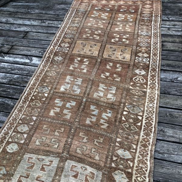 Vintage Turkish Kars Runner  - 4x13