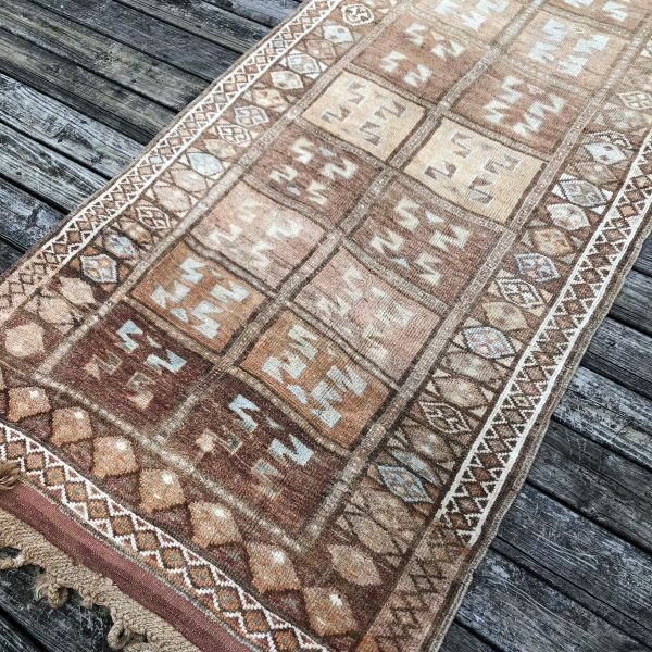 Vintage Turkish Kars Runner  - 4x13