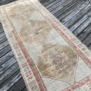 Vintage Turkis Kars Runner - 4x10