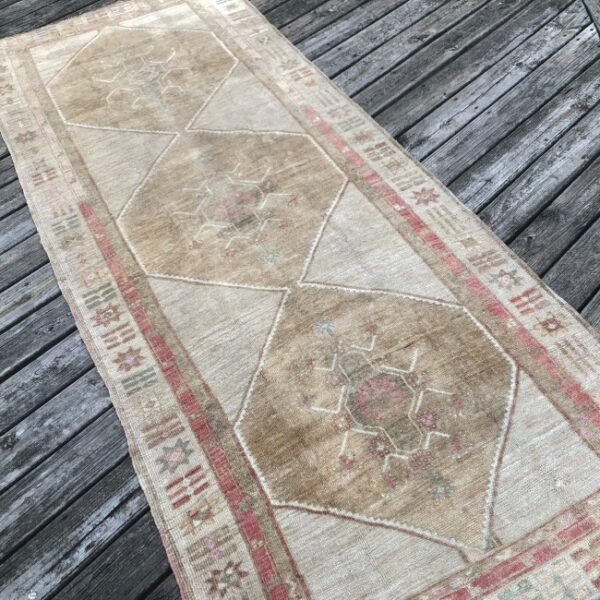 Vintage Turkis Kars Runner - 4x10