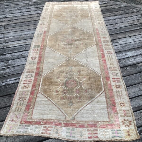 Vintage Turkis Kars Runner - 4x10