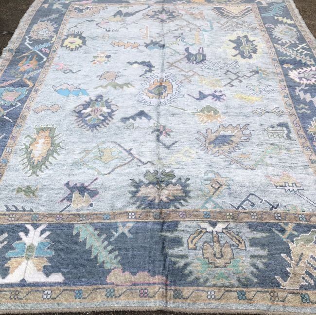 Modern Turkish Oushak Rug - 9x12