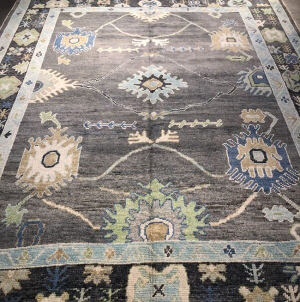 Modern Turkish Oushak Rug - 9x12
