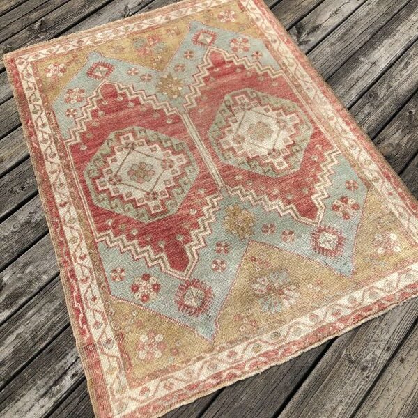 TU-AN-405-137.04 Vintage Turkish Rug - 4x5