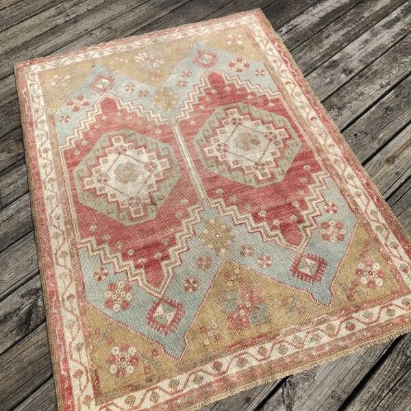 TU-AN-405-137.03 Vintage Turkish Rug - 4x5
