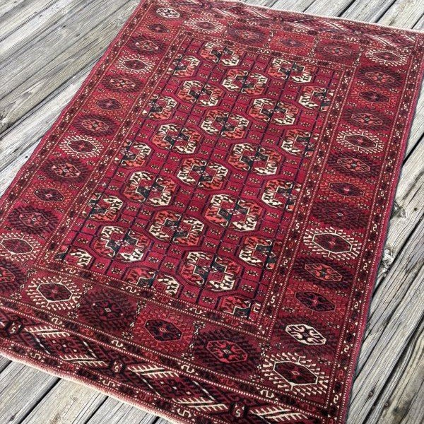 CA-TU-406-126.02 Antique Turkmen Rug - 4x6