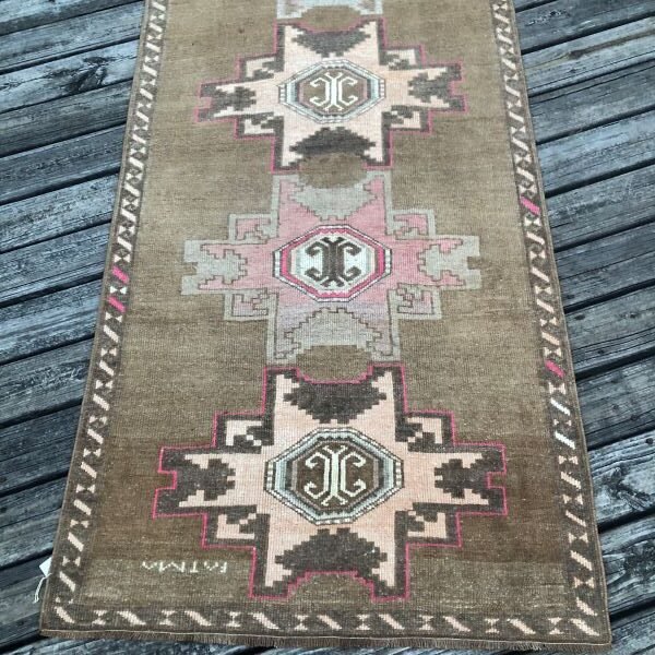 Vintage Turkish  Kars Runner - 3x12