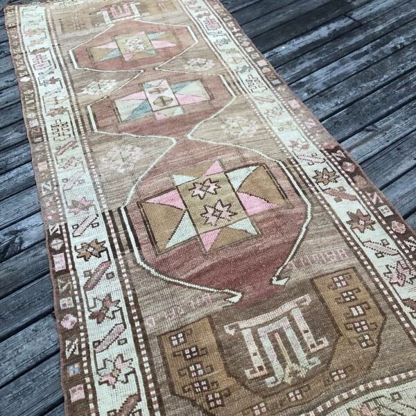 Vintage Turkish  Kars Runner - 4x10
