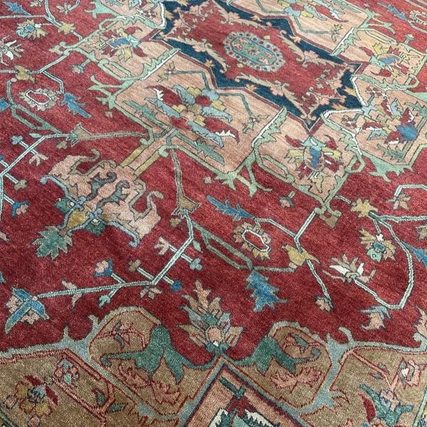 Modern Heriz Rug | Medallion Design | 9x12