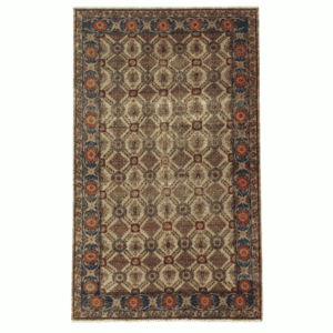 Antique Cappadocia Turkish Rug | Diamond Floral Geometric Design |4x7