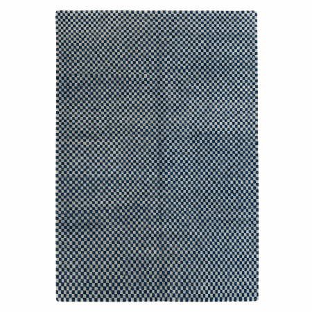 Modern Nepal Handmade Rug | Geometric Check Pattern | 8x9