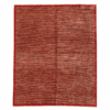 Vintage Turkish Striated Rug in Red, Ivory, and Brown | 6x8