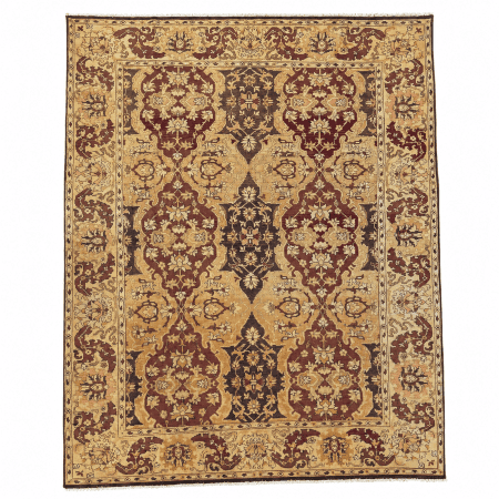 Vintage Sivas Rug | Floral Lattice Design | 9x12