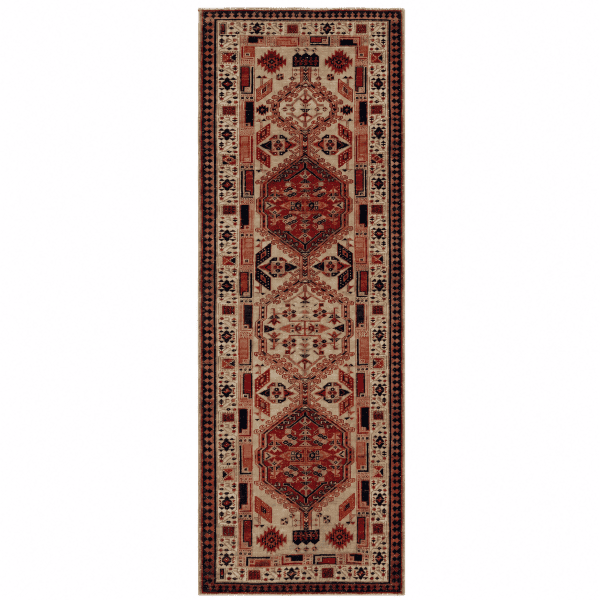 E5F4B29E-EEF9-4CFC-99A2-4E0B2D4C5BF1 Antique Persian Runner | Serap Style Medallion | 3x7