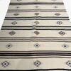Handwoven Indian Kilim Rug | Ivory Field With Striped Tribal Design | 6x9