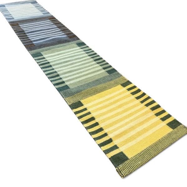 Scandinavian Design Kilim Runner | Color Blocks | 2x9
