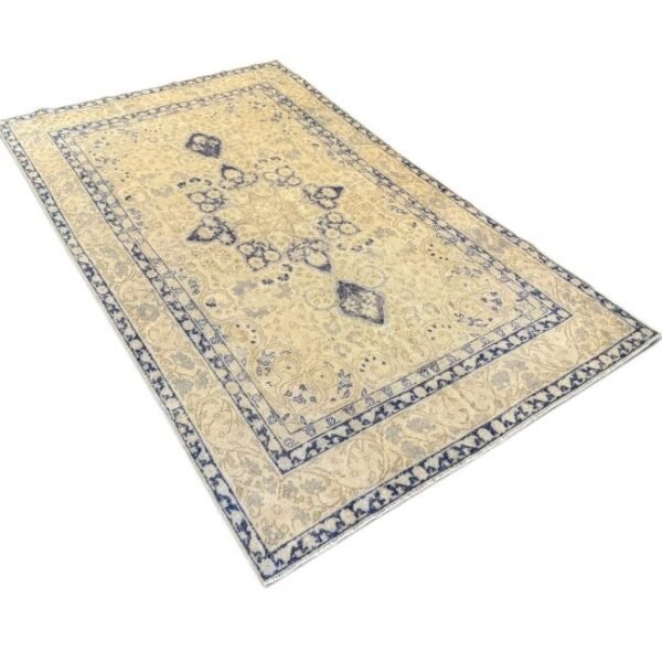 Antique Blue Floral Rug | Turkish Sivas | 4x6