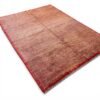 Vintage Turkish Striated Rug in Red, Ivory, and Brown | 6x8