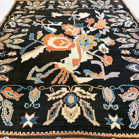 Vintage Anatolian Rug | Bold Floral Design | 8x10