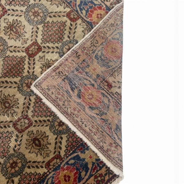 Antique Cappadocia Turkish Rug | Diamond Floral Geometric Design |4x7