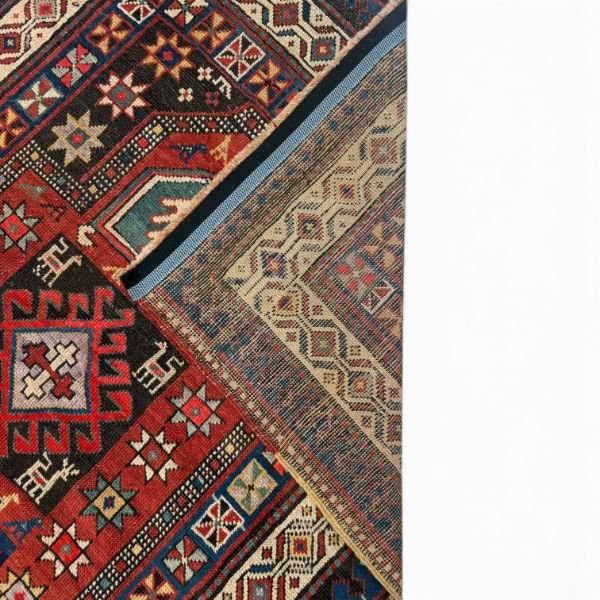 Antique Kazak Runner | Tribal Medallions & Animal Motifs | 3x8