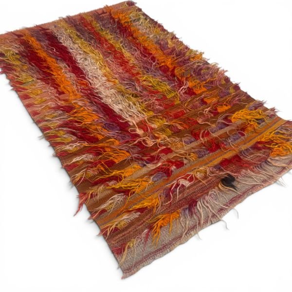Vintage Orange Filikli Tulu Rug 3x5