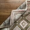 Vintage Turkish Rug | Pink & Brown Diamond Pattern | 4x6