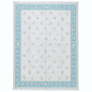 Handmade Indian Dhurrie | Pastel Flatweave Kilim | 12x15