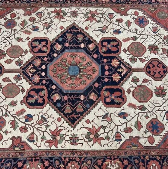 Rare Antique Malayer Rug | Ivory Field | 5x7
