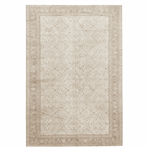 0F98BCCD-C687-41FB-82D6-C5301DBA66A8-600w Vintage Sivas Rug | Floral in Ivory and Beige | 8x12