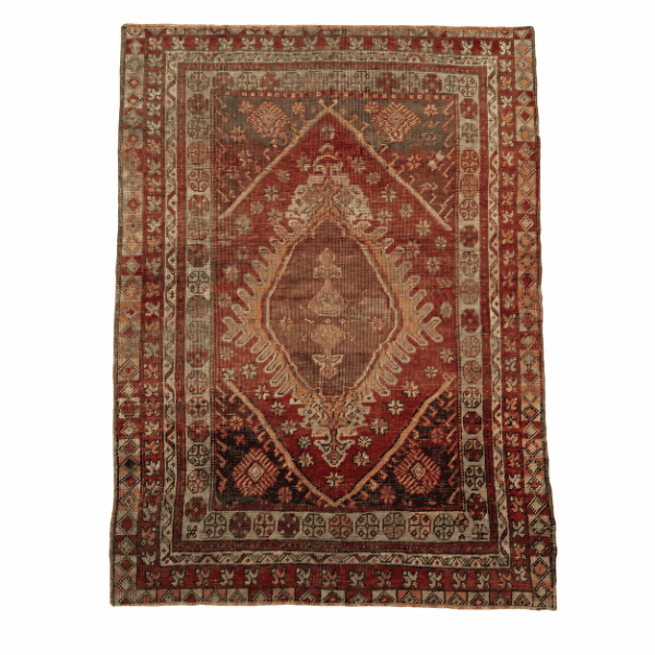 Antique Red Sivas Rug | Large Medallion Design | 3x5