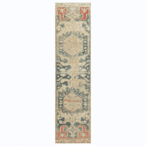 Antique Faded Persian Runner| Medallion Design | 3x9