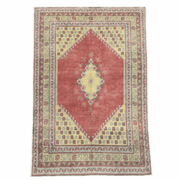 Antique Gördes Rug | Delicate Floral Motifs | 7x11