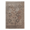 Antique Gordes Rug | Soft Neutral Diamond Tile Design |  7x9