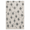 Modern Central Asian Felt Rug | Black Tribal Motif | 10x15