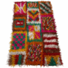Vintage Filikli Tulu Rug | Long Pile Rug with Patchwork Design | 5x8