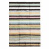 Contemporary Turkish Tulu Rug | Pastel Striped Design | 9x12