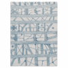 FACF39C4-30B3-468B-894E-E2FAE2C4EA47-600w Modern Central Asian Felt Rug | Abstract Linear Design | 9x12