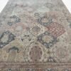Antique Gordes Rug | Soft Neutral Diamond Tile Design |  7x9