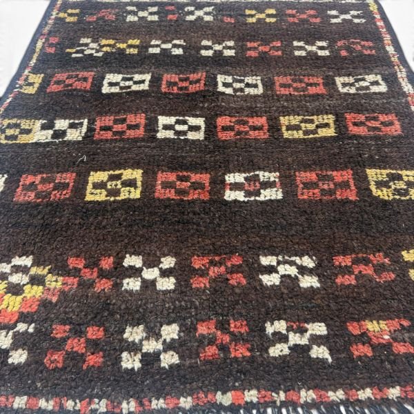 Antique Konya Rug | Abstract Geometric Design | 3x4