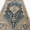 Antique Qashqai Rug | Ivory Field with Blue Geometric Medallion | 3x5