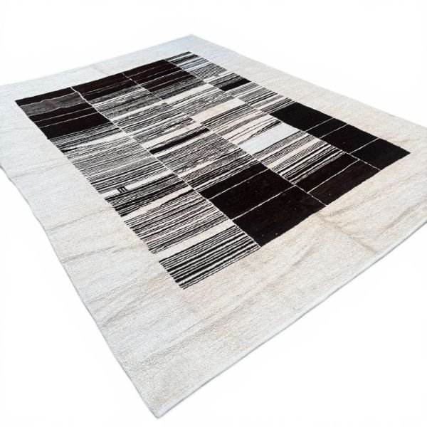 Contemporary Turkish Hemp Rug - 9x12