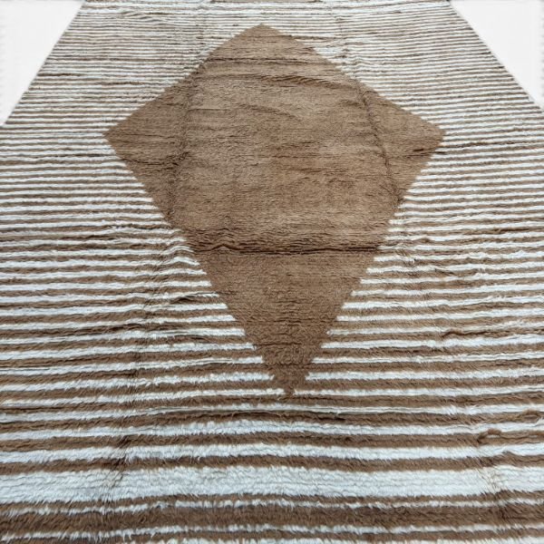 Contemporary Turkish Tulu Rug | Geometric Medallion |10x15