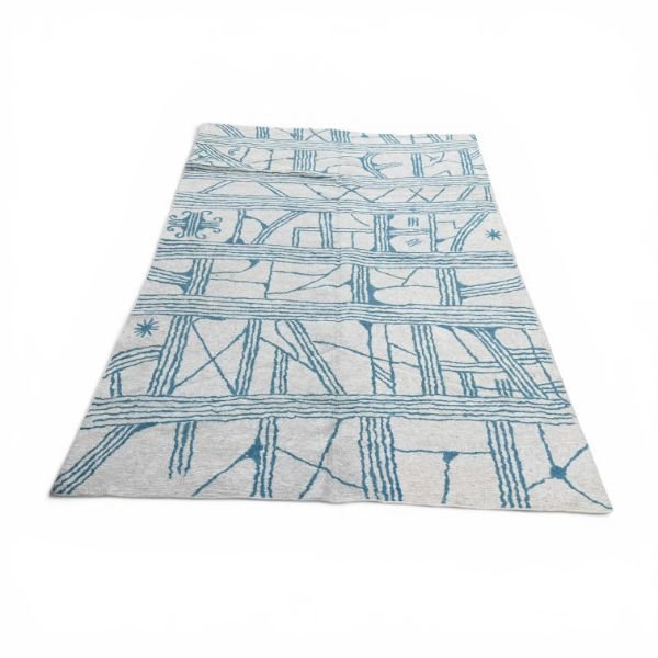 IMG_7341-Photoroom-600w Modern Central Asian Felt Rug | Abstract Linear Design | 9x12