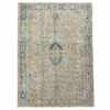Antique Heriz Rug | Faded Blue Stylized Motifs | 7x9