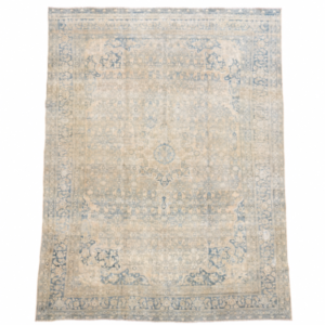 Antique Blue & Ivory Persian Rug | 8x11