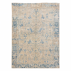 Antique Heriz Rug | Faded Ivory with Blue Stylized Motifs | 7x9